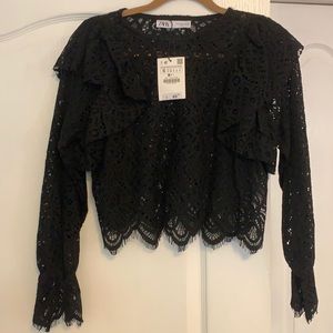 Zara size small black long sleeve NWT